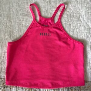 Nobull Neon Pink Cropped Tank